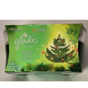 NEW Glade Candle TREE LIGHTING WONDER Holiday Limited Edition 2 Pack Retired